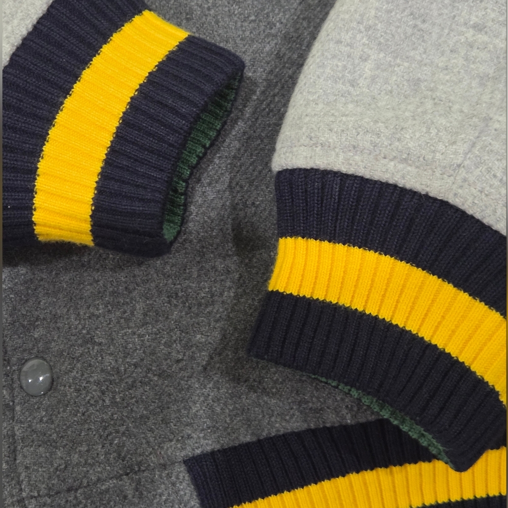 Lacoste Men's Colorblocked Striped-Trim Varsity Jacket - Picture 3 of 4